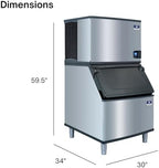 Indigo NXT Series Cube Style 30" Ice Maker - 483 lb/Day, 365 lb Storage Bin, alternate view 2