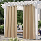 Indoor & Outdoor Curtains for Patio Waterproof, Sunlight Blocking Durable Curtains for