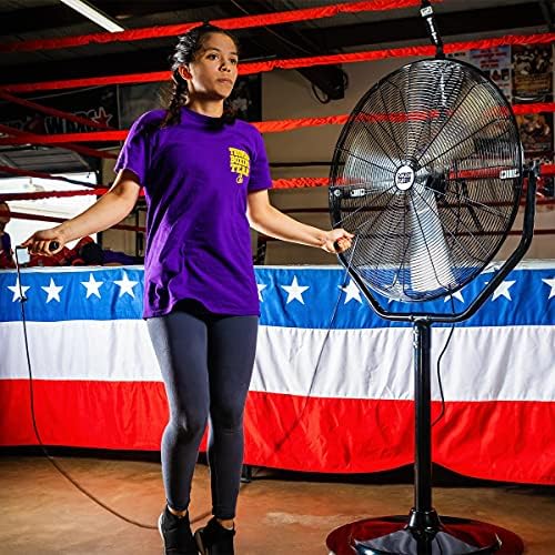 Industrial 30" Pedestal Fan, Powerful Heavy Duty Commercial Fan for Warehouses, Factories, and Large Spaces, alternate view 2