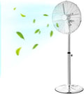 Industrial Pedestal Fan, 16 Inch 75-Degree Oscillating Fan, Height Adjustable Standing Fans with 3 Adjustable