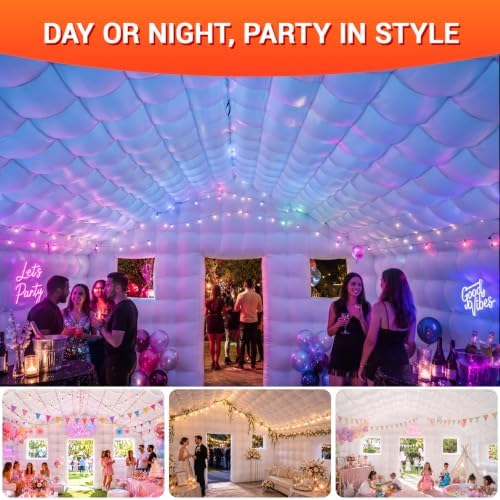 Inflatable Nightclub 20x16.5x12 FT, Large Party Tent with 2 Doors & Logo Area, Ideal for Birthdays, Backyard, alternate view