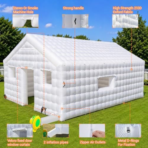 Inflatable Nightclub 20x16.5x12 FT, Large Party Tent with 2 Doors & Logo Area, Ideal for Birthdays, Backyard, alternate view