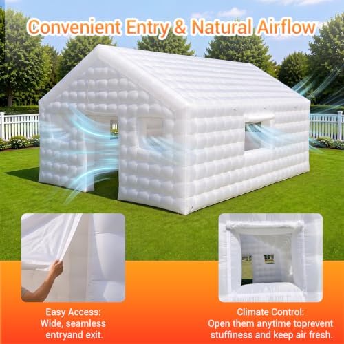 Inflatable Nightclub 20x16.5x12 FT, Large Party Tent with 2 Doors & Logo Area, Ideal for Birthdays, Backyard, alternate view