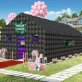 Inflatable Nightclub 20x16.8x12 Ft, Large Black Inflatable Club Tent with 2 Doors and Logo Area, Inflatable