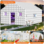 Inflatable Nightclub 20x16.8x12 Ft, Large White Inflatable Party Club Tent for Adults Birthday Backyard Wedding, alternate