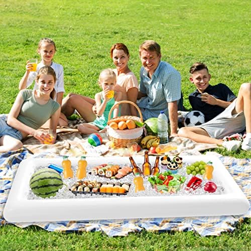 Inflatable Serving Bars Ice Buffet Salad Serving Trays Food Drink Holder Cooler Containers Indoor Outdoor BBQ, alternate view