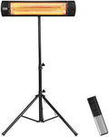 Infrared Heater, 1500W Remote Control Electric Space Heater, LED Screen Patio Heater w/ 3 Speeds & Timer