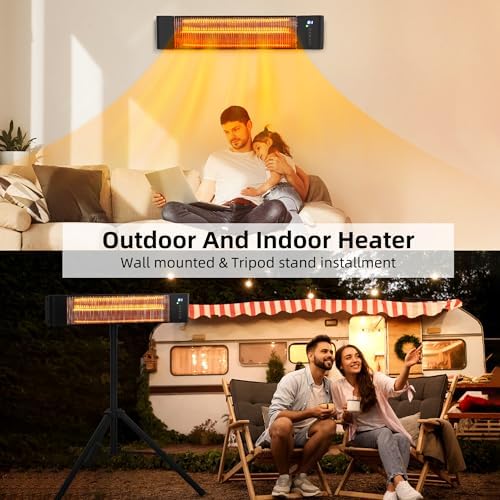 Infrared Heater for Outdoor Use 1500W Patio Heater with Tripod Stand, alternate view 4