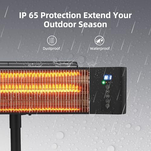 Infrared Heater for Outdoor Use 1500W Patio Heater with Tripod Stand, alternate view 5