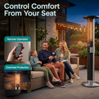 Infrared Patio Heater, 1500W Electric with Remote Control, IP24 Approved, Anodized Aluminum Alloy Frame, alternate view 4