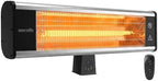Infrared Patio Heater, Wall-Mounted Electric Heater with Remote Control, 1500W, IP65 Approved, Odorless