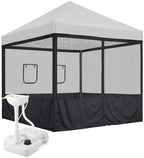 InstaHibit 10x10FT Pop Up Canopy Mesh Sidewalls & 17L Portable Hand Wash in 10x10FT