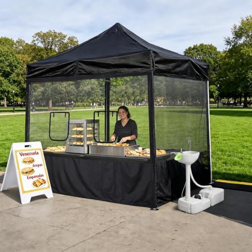 InstaHibit 10x10FT Pop Up Canopy Mesh Sidewalls & 17L Portable Hand Wash in 10x10FT, alternate view 2