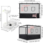 InstaHibit 10x10FT Pop Up Canopy Mesh Sidewalls & 17L Portable Hand Wash in 10x10FT, alternate view 3