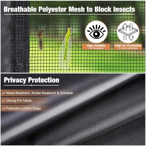 InstaHibit 10x10FT Pop Up Canopy Mesh Sidewalls & 17L Portable Hand Wash in 10x10FT, alternate view 5