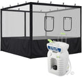 InstaHibit 10x10FT Pop Up Canopy Mesh Sidewalls & 45L Portable Hand Wash in 10x10FT