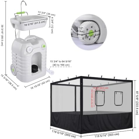 InstaHibit 10x10FT Pop Up Canopy Mesh Sidewalls & 45L Portable Hand Wash in 10x10FT, alternate view 3