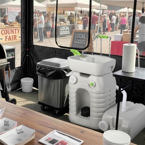 InstaHibit 10x10FT Pop Up Canopy Mesh Sidewalls & 45L Portable Hand Wash in 10x10FT, alternate view 4