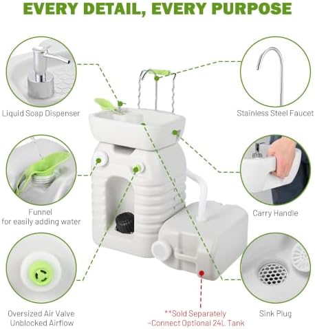 InstaHibit 10x10FT Pop Up Canopy Mesh Sidewalls & 45L Portable Hand Wash in 10x10FT, alternate view 7