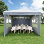 Instant 10x10 Pop Up Canopy Tent, Heavy Duty Waterproof Folding Party Tent Equipped with 4 Removable Sidewalls
