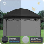 Instant Canopy Sidewalls for 10x10 Pop Up Canopy 3PCS in Black, alternate view 5