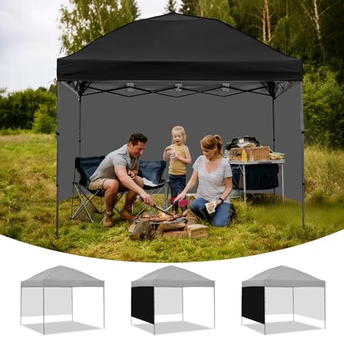 Instant Canopy Sidewalls for 10x10 Pop Up Canopy 3PCS in Black, alternate view 7