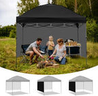 Instant Canopy Sidewalls for 10x10 Pop Up Canopy 3PCS in Black, alternate view 7