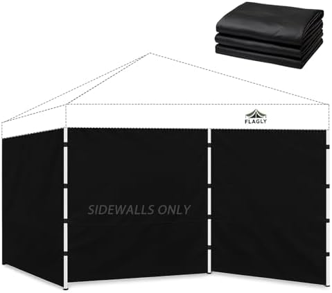 Instant Canopy Sidewalls for Pop Up Canopy Tent, 300D Waterproof Material for Outdoor Events, Vendor Booths, and