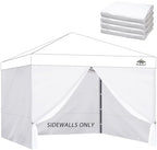Instant Canopy Sidewalls for Pop Up Canopy Tent, 300D Waterproof Material for Outdoor Events, Vendor Booths, and
