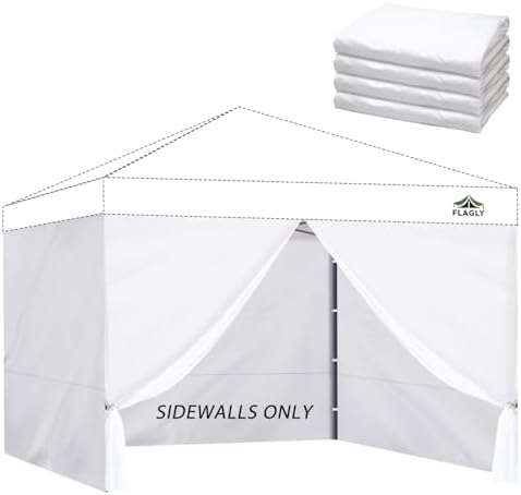 Instant Canopy Sidewalls for Pop Up Canopy Tent, 300D Waterproof Material for Outdoor Events, Vendor Booths, and