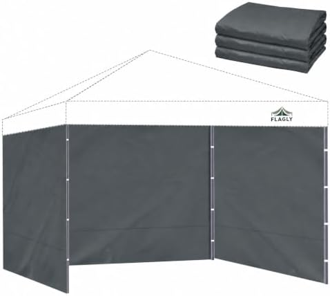 Instant Canopy Sidewalls for Pop Up Canopy Tent, 300D Waterproof Material for Outdoor Events, Vendor Booths, and