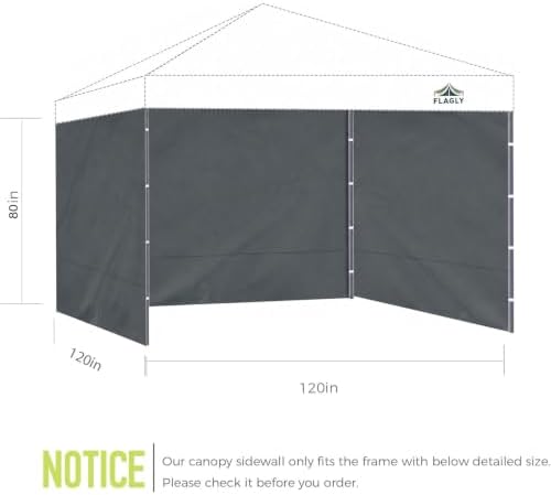 Instant Canopy Sidewalls for Pop Up Canopy Tent, 300D Waterproof Material for Outdoor Events, Vendor Booths, and, alternate