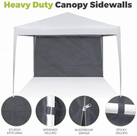 Instant Canopy Sidewalls for Pop Up Canopy Tent, 300D Waterproof Material for Outdoor Events, Vendor Booths, and, alternate