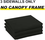 Instant Canopy SunWall 10x10 FT, 3 Pack Sidewall Only, Black in 10x10 FT in Black, alternate view 3