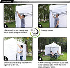 Instant Canopy SunWall 10x10 FT, 3 Pack Sidewall Only, Black in 10x10 FT in Black, alternate view 7