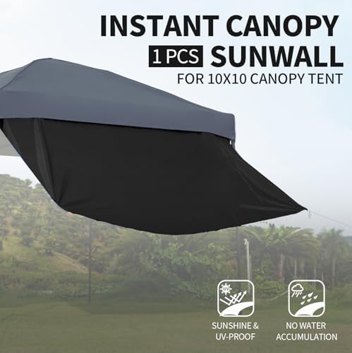 Instant Canopy Tent SideWalls for 10x10 Pop Up CanopyTent, 300D Polyester Canopy Walls Waterproof and UV, alternate view 4