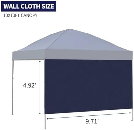 Instant Canopy Tent SideWalls for 10x10 Pop Up CanopyTent, 300D Polyester Canopy Walls Waterproof and UV, alternate view 3
