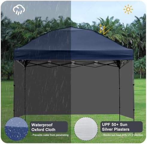 Instant Canopy Tent SideWalls for 10x10 Pop Up CanopyTent, 300D Polyester Canopy Walls Waterproof and UV, alternate view 5