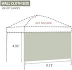 Instant Canopy Tent SideWalls Waterproof Sunwalls for 10x10 Pop Up CanopyTent, 300D Polyester Canopy Walls, alternate view 3