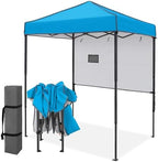 Instant Pop Up Canopy with Adjustable Sun Wall 6x4, Straight Lightweight Compact Portable Tent with Carry Bag