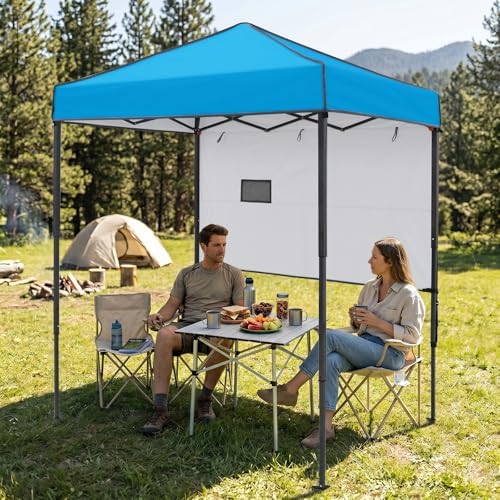 Instant Pop Up Canopy with Adjustable Sun Wall 6x4, Straight Lightweight Compact Portable Tent with Carry Bag, alternate view