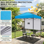 Instant Pop Up Canopy with Adjustable Sun Wall 6x4, Straight Lightweight Compact Portable Tent with Carry Bag, alternate view