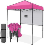 Instant Pop Up Canopy with Adjustable Sun Wall 6x4, Straight Lightweight Compact Portable Tent with Carry Bag