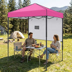 Instant Pop Up Canopy with Adjustable Sun Wall 6x4, Straight Lightweight Compact Portable Tent with Carry Bag, alternate view