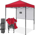 Instant Pop Up Canopy with Adjustable Sun Wall 6x4, Straight Lightweight Compact Portable Tent with Carry Bag