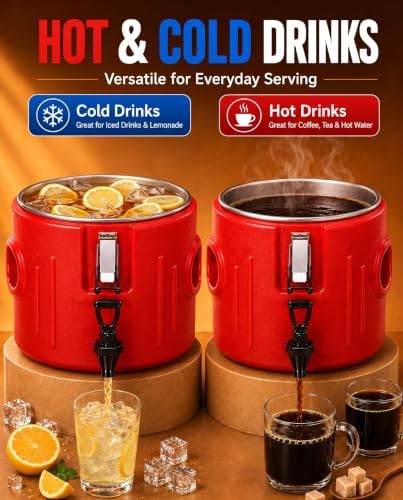 Insulated Beverage Dispenser, 2.6 Gal, Stainless Steel Liner with Spigot, alternate view 3