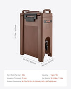 Insulated Beverage Dispenser, 5 Gal/19L Hot and Cold Beverage Server with Spigot & Handle, Food-Grade Thermal, alternate view