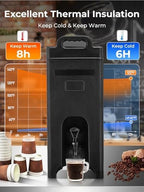 Insulated Beverage Dispenser 5 Gal, Commercial Hot/Cold Drink Dispenser, alternate view 3