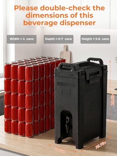 Insulated Beverage Dispenser 5 Gal, Commercial Hot/Cold Drink Dispenser, alternate view 4