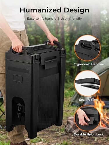 Insulated Beverage Dispenser 5 Gal, Commercial Hot/Cold Drink Dispenser, alternate view 5